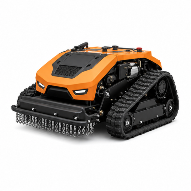 Remote Control Crawler Lawn Mower Multifunctional Slope Grass Cutting Machine