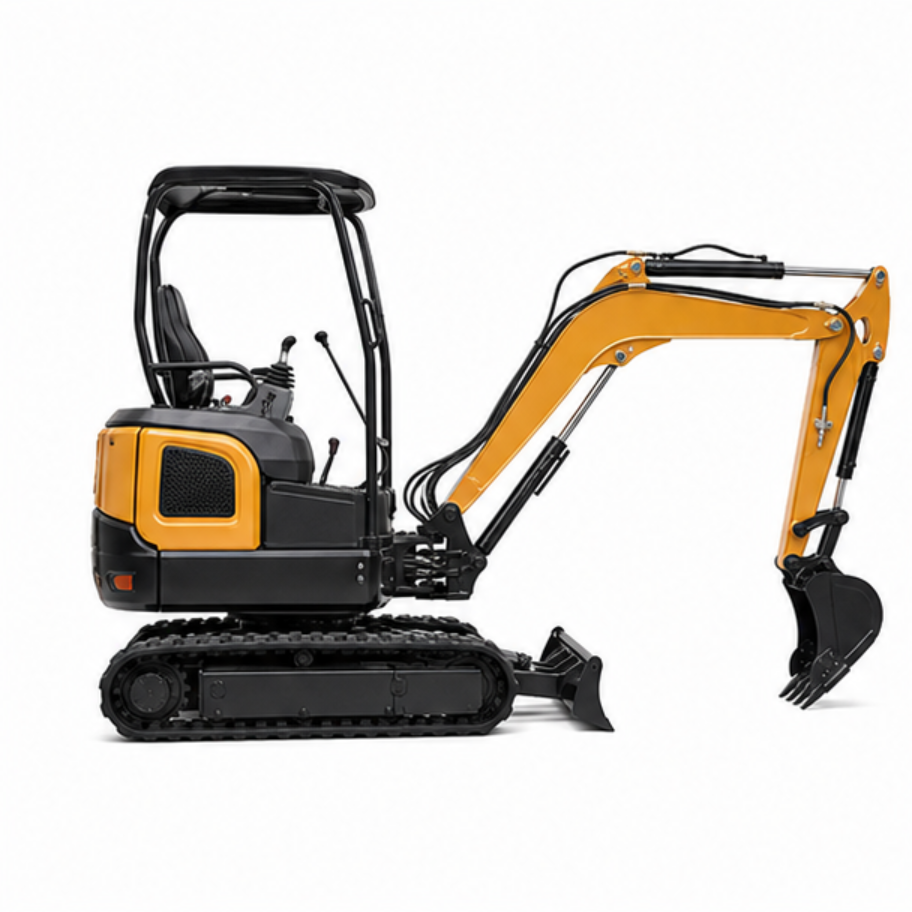 Mini Crawler Hydraulic Excavator Multifunctional Compact Digger with Bulldozer Blade